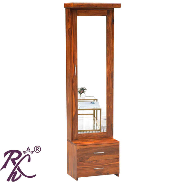 dressing mirror wood Solid Sheesham Wood Dressing With Mirror Storage