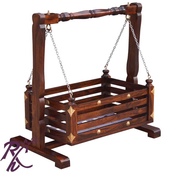 Solid Sheesham Wood Baby Cradle Solid Wood Jhula Solid Wood