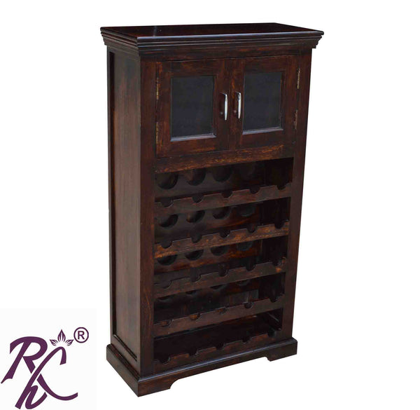 Solid wood deals wine bar cabinet