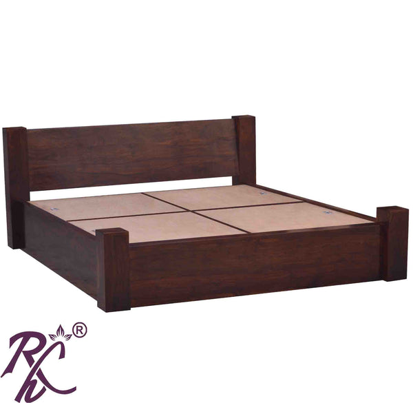 Solid Wood King Size Bed With Storage RAJ HANDICRAFT