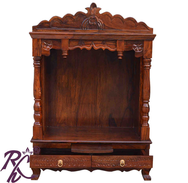 Solid Wood Carving Temple - RAJ HANDICRAFT