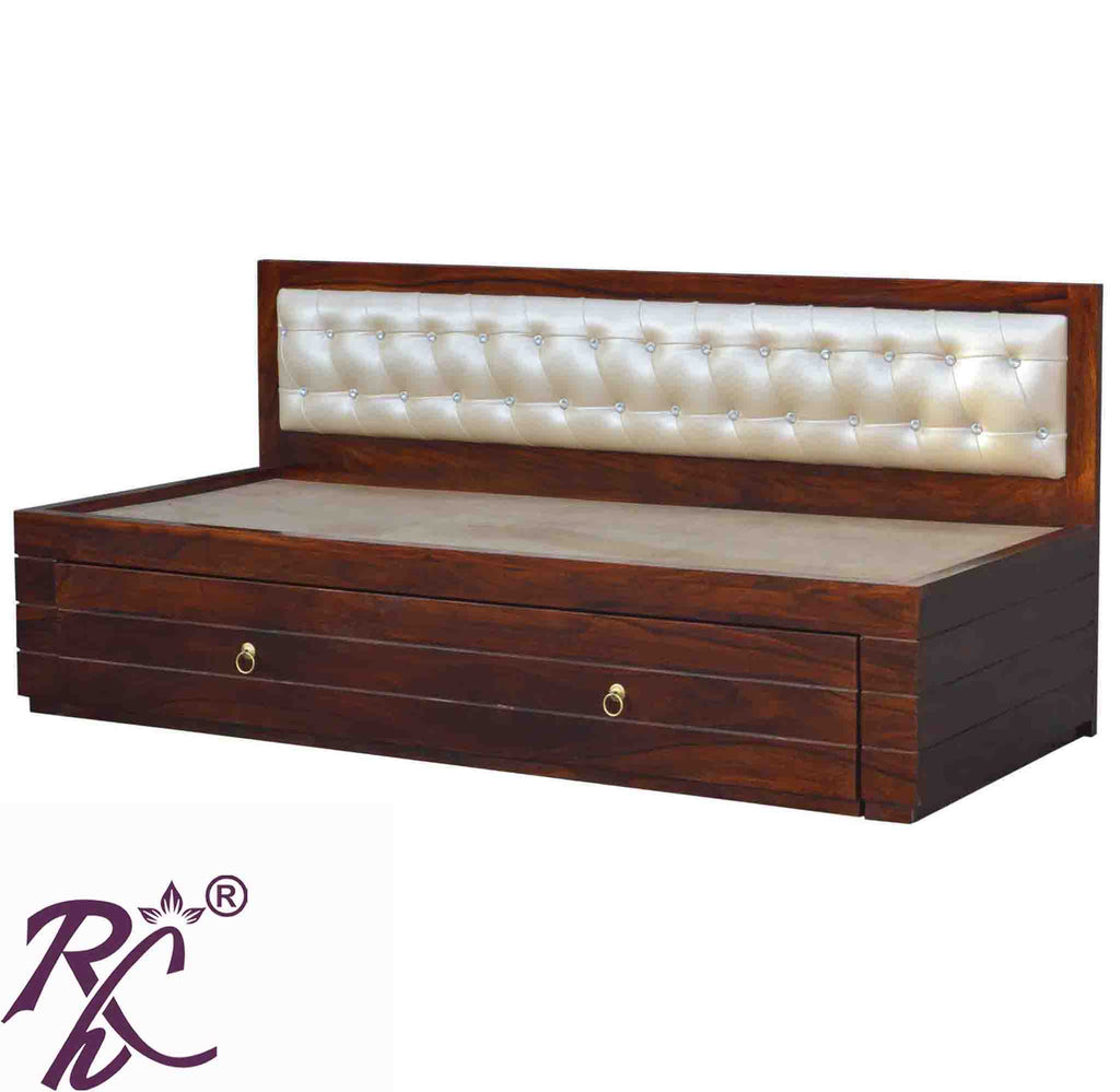 Solid Wooden Stripe Sofa Cum Bed