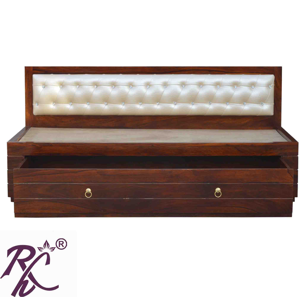 Solid Wooden Stripe Sofa Cum Bed