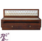 Solid Wooden Stripe Sofa Cum Bed