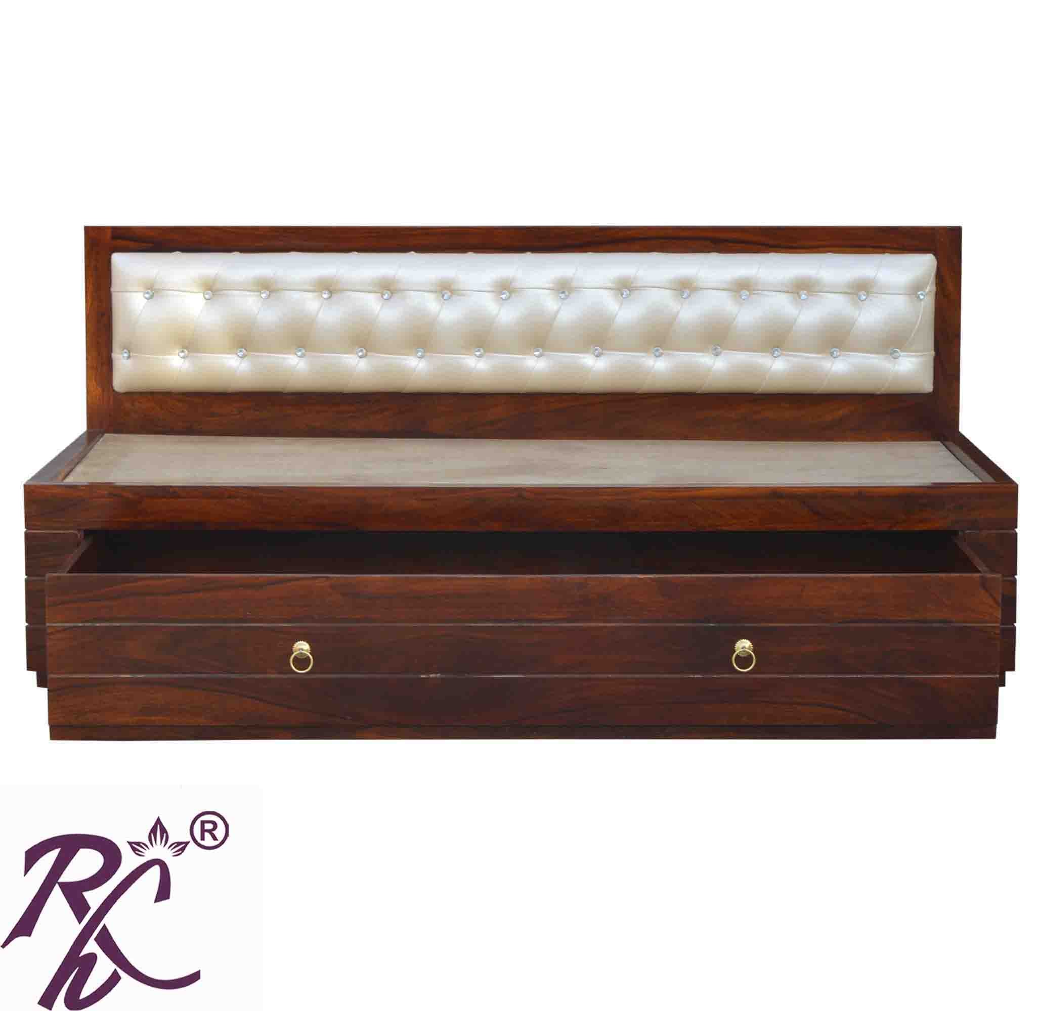 Solid Wooden Stripe Sofa Cum Bed