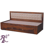 Solid Wooden Stripe Sofa Cum Bed