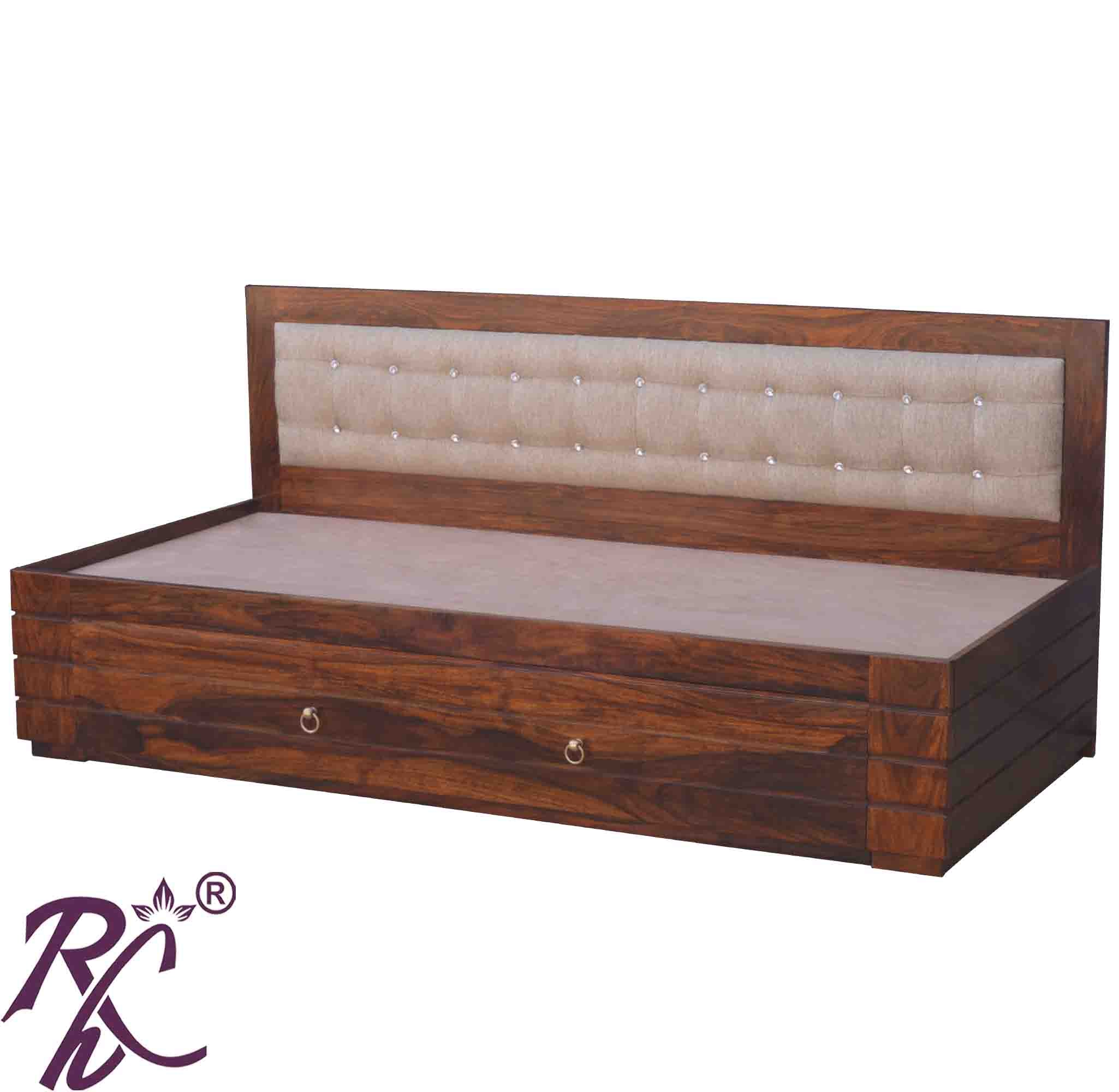 Solid Wooden Stripe Sofa Cum Bed