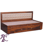 Solid Wooden Stripe Sofa Cum Bed