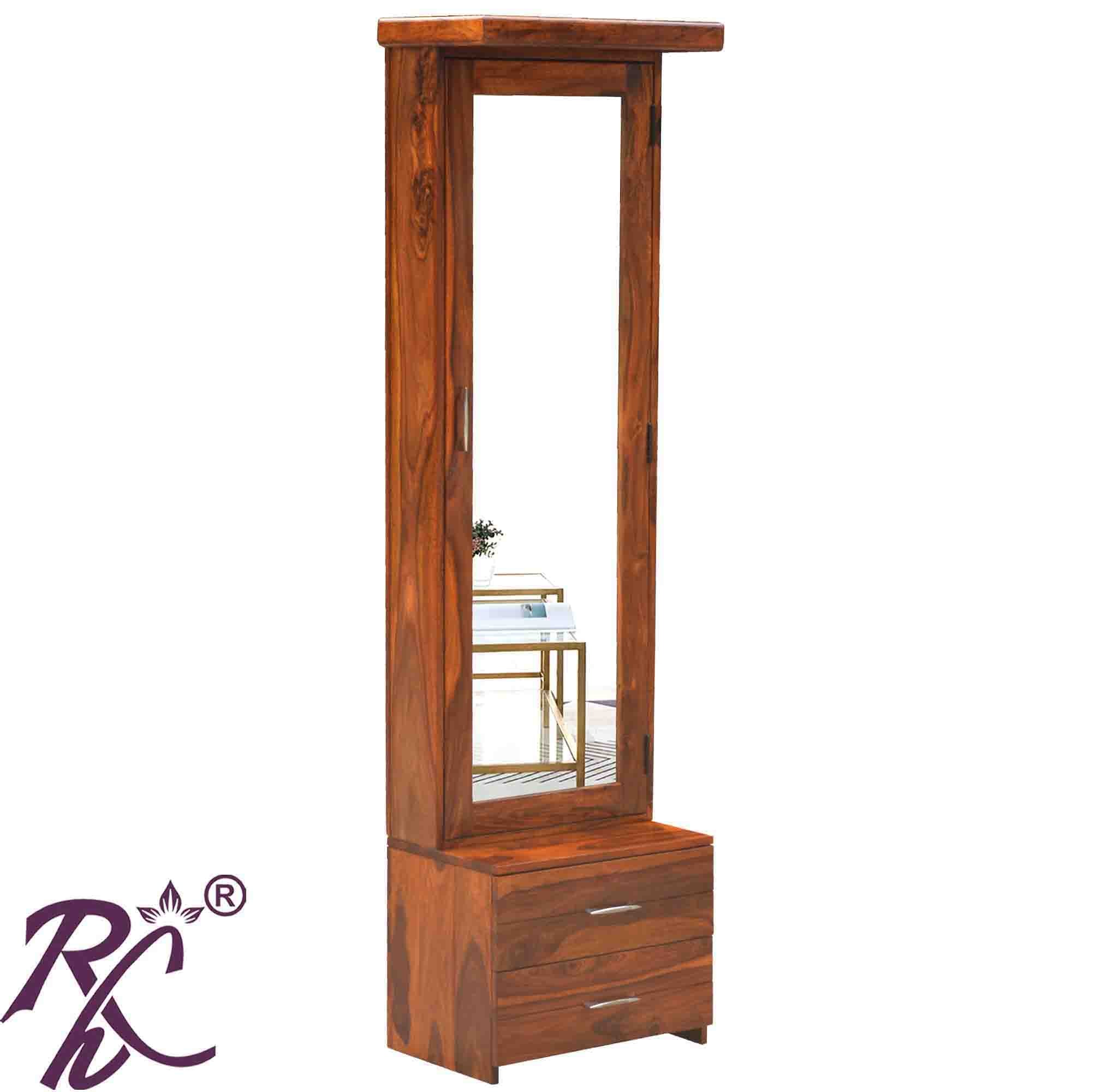 Solid Sheesham Wood Dressing With Mirror Storage