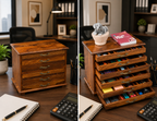 Solid Wood Chest of 6 Drawers Small for Office Use