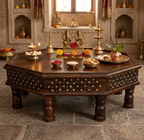Solid Wood Jiksa Jali Chowki | Solid Wood Bajot