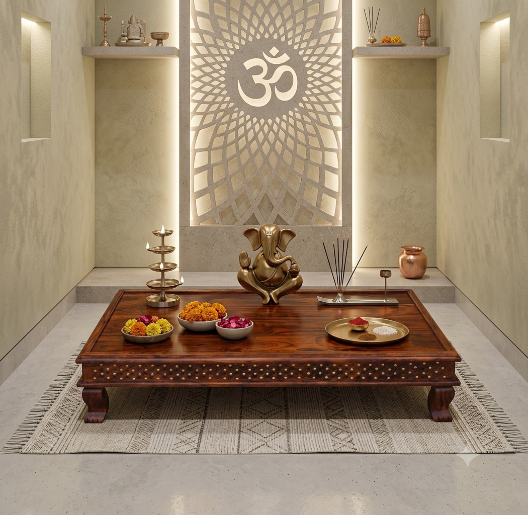 Solid Sheesham Wood Bajot / Wooden Chowki