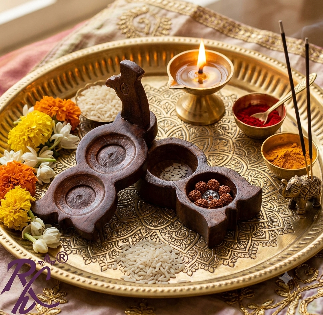 Solid Sheesham Wood Tilak Holder | Wooden Tilk Holder Online