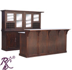 Solid Wood Jiksa Jali Design Bar Counter (Walnut )