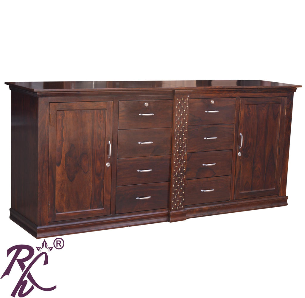 Solid Wood Jiksa Jali Design Bar Counter (Walnut )