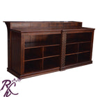 Solid Wood Jiksa Jali Design Bar Counter (Walnut )