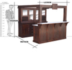 Solid Wood Jiksa Jali Design Bar Counter (Walnut )