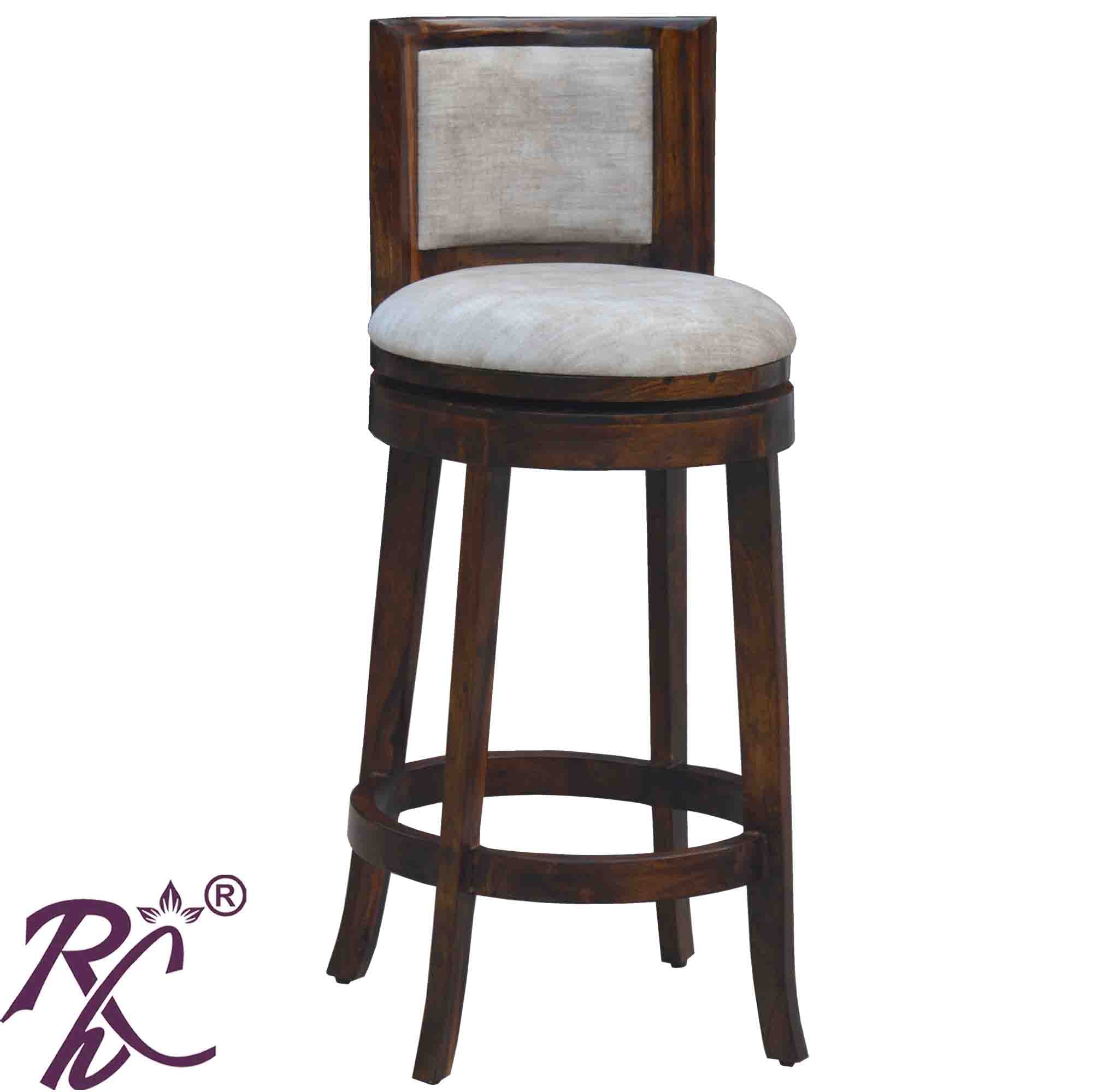 Solid Wood Revolving Bar Chair