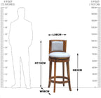 Solid Wood Revolving Bar Chair