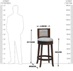 Solid Wood Revolving Bar Chair