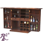 Solid Wooden Wood Bakhra Design Bar Cabinet