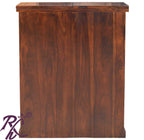 Solid Wooden Wood Bakhra Design Bar Cabinet