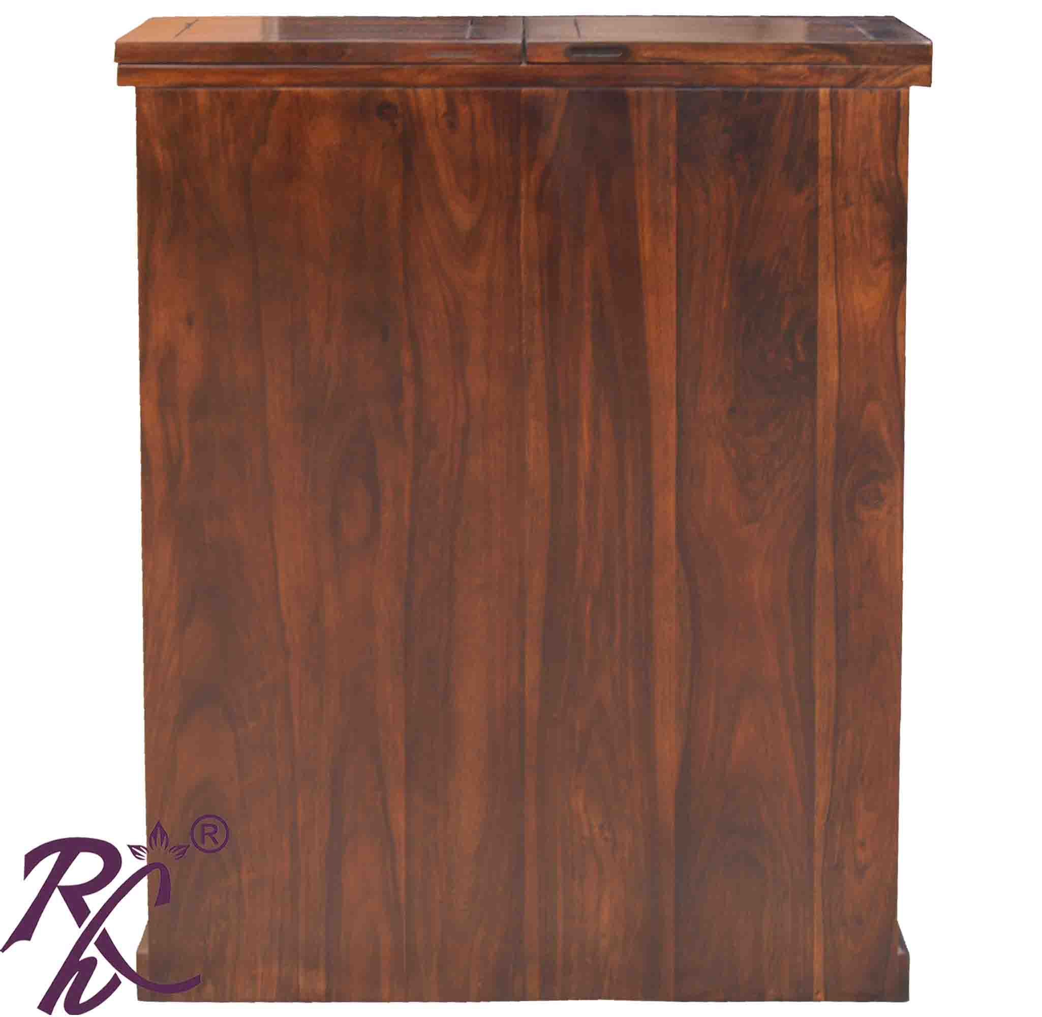 Solid Wooden Wood Bakhra Design Bar Cabinet