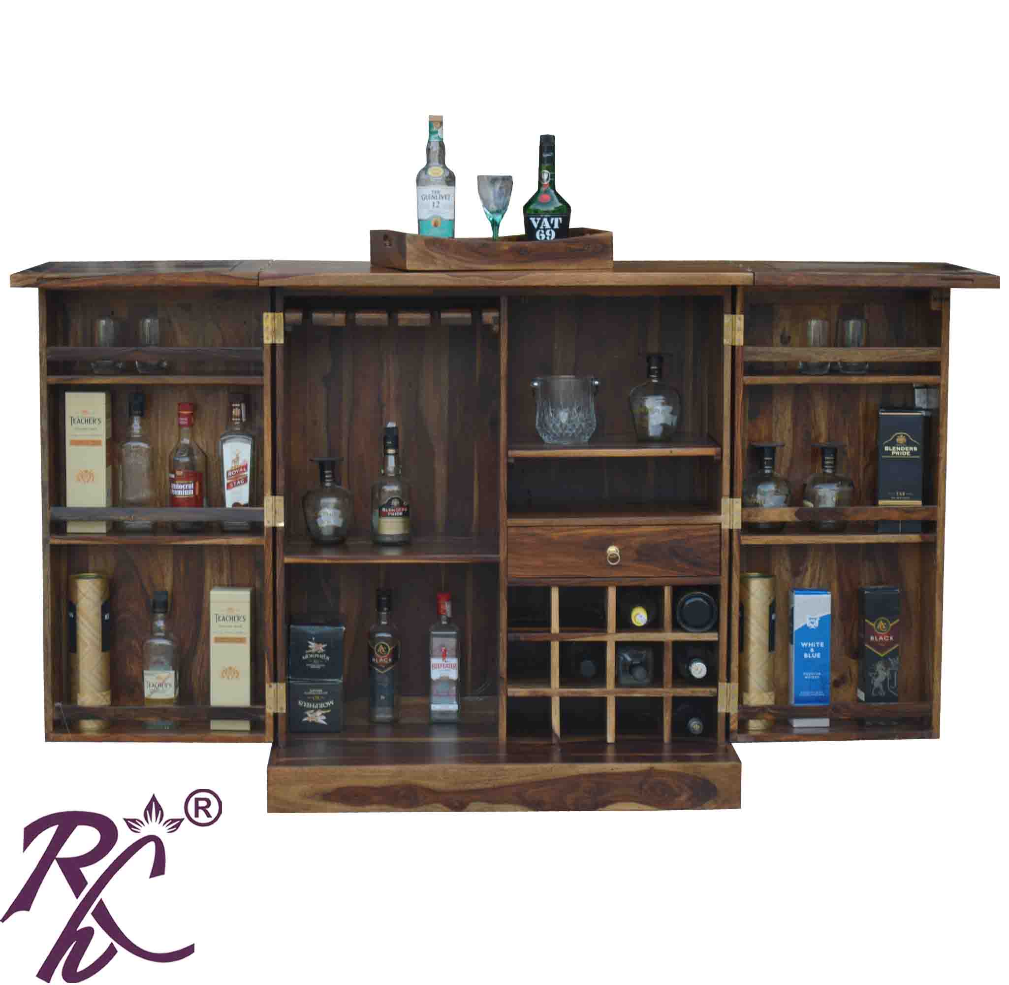 Solid Wood Bar Cabinet
