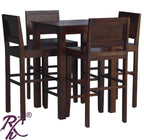 Solid Wood 4 Saeter Bar Table Set