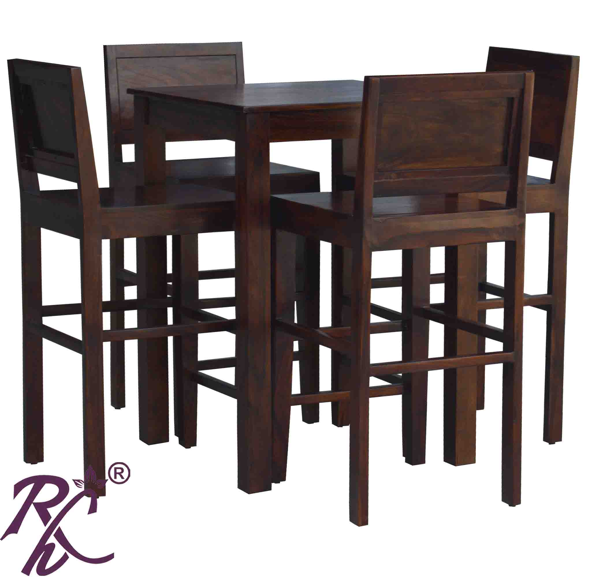 Solid Wood 4 Saeter Bar Table Set