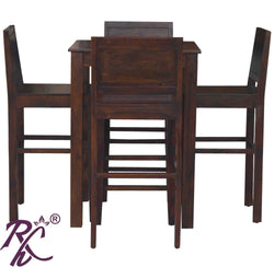 Solid Wood 4 Saeter Bar Table Set