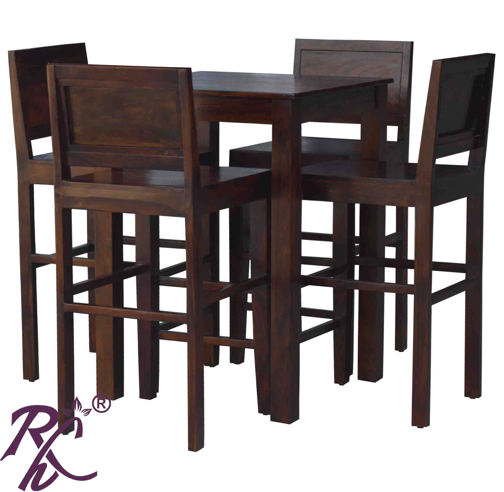 Solid Wood 4 Saeter Bar Table Set