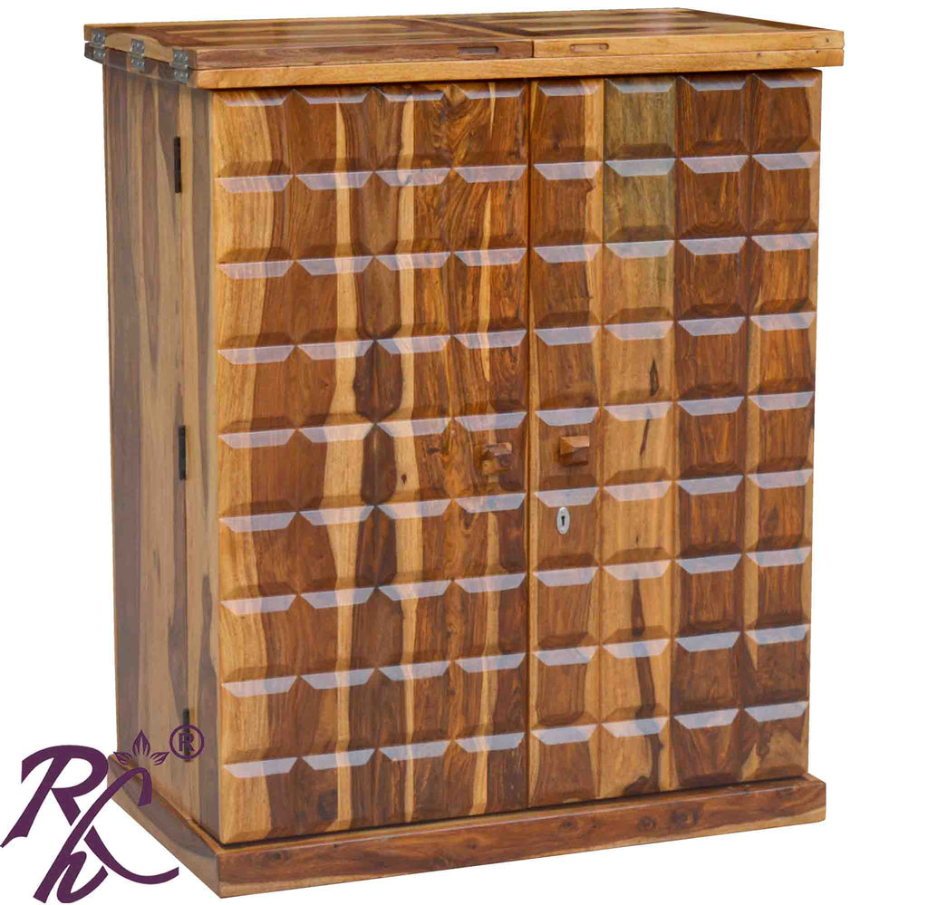 Solid Wood Royale Cadbury Door Design Bar Cabinet