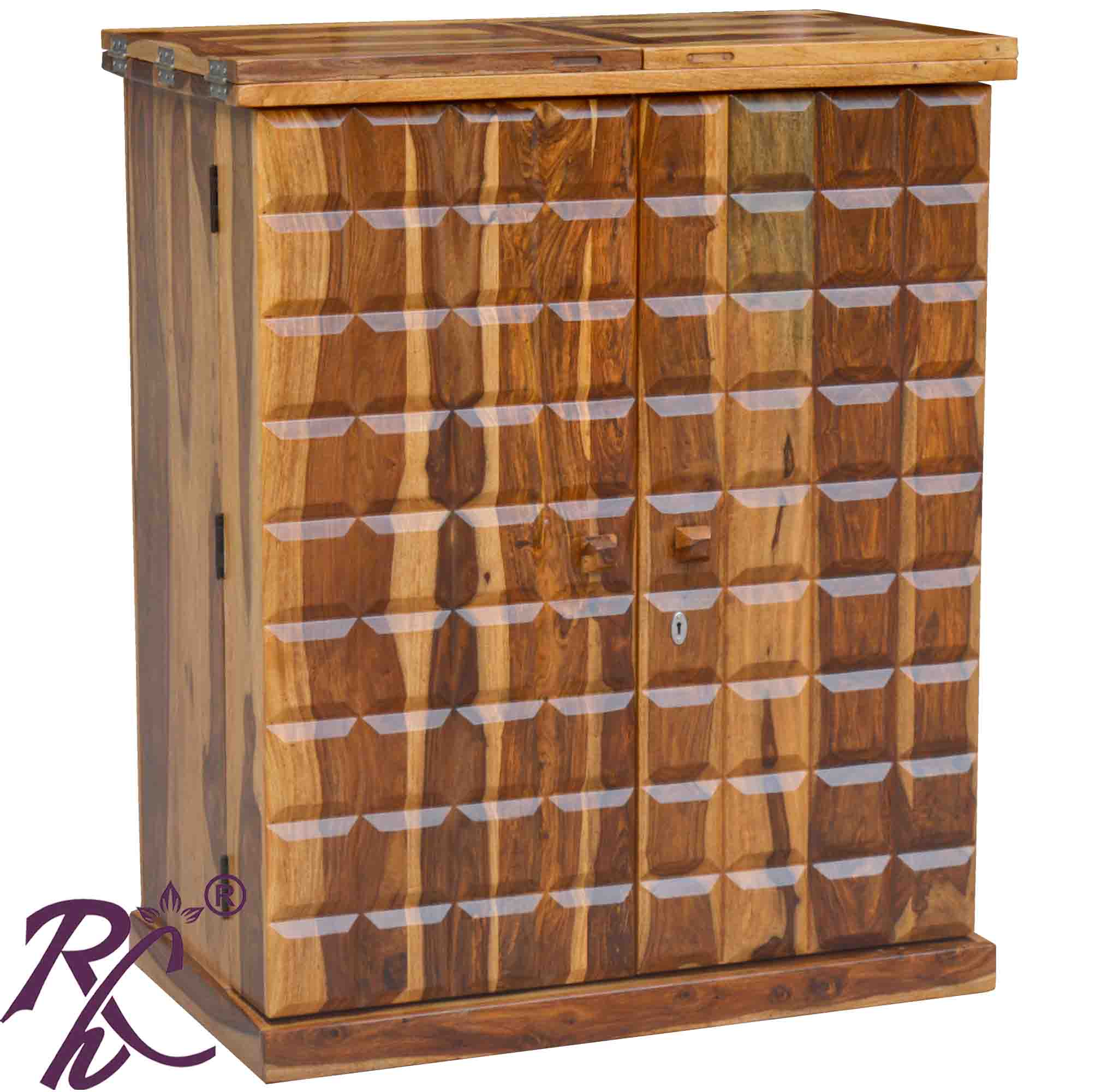 Solid Wood Royale Cadbury Door Design Bar Cabinet