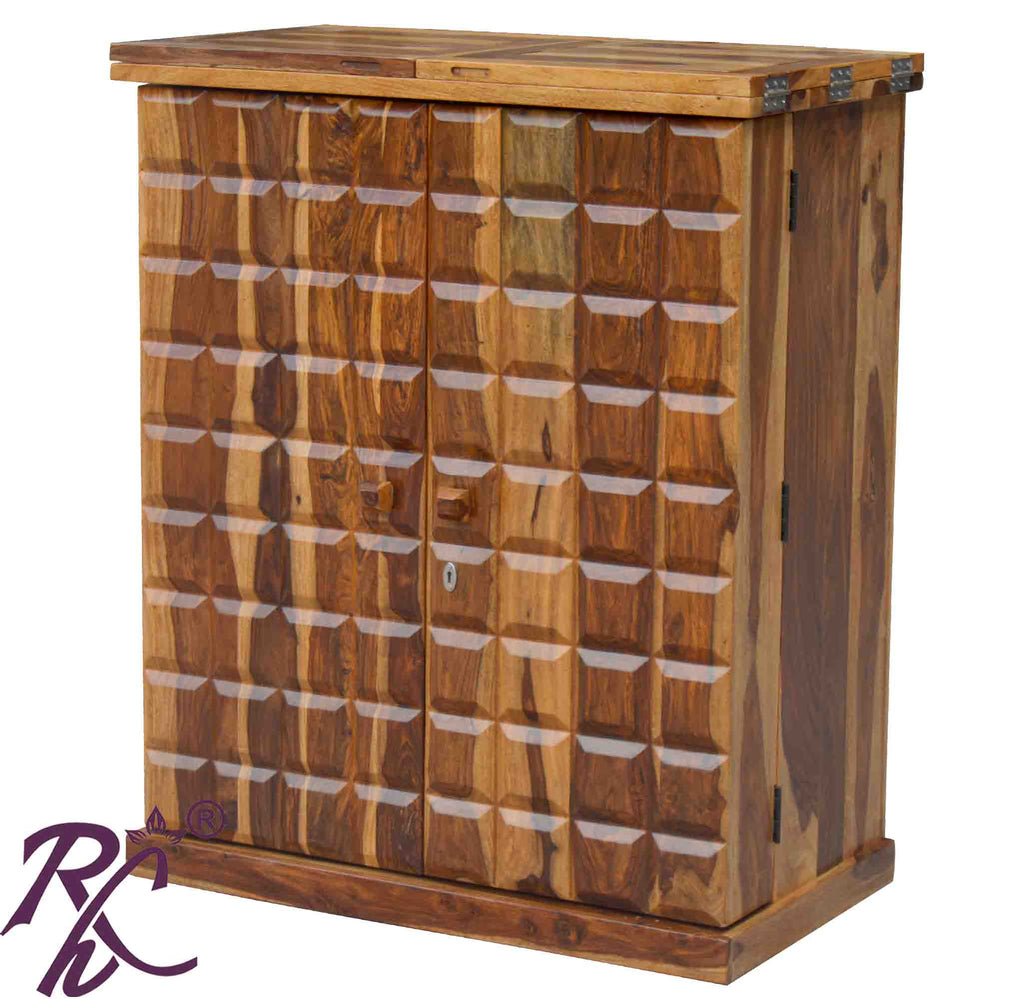 Solid Wood Royale Cadbury Door Design Bar Cabinet