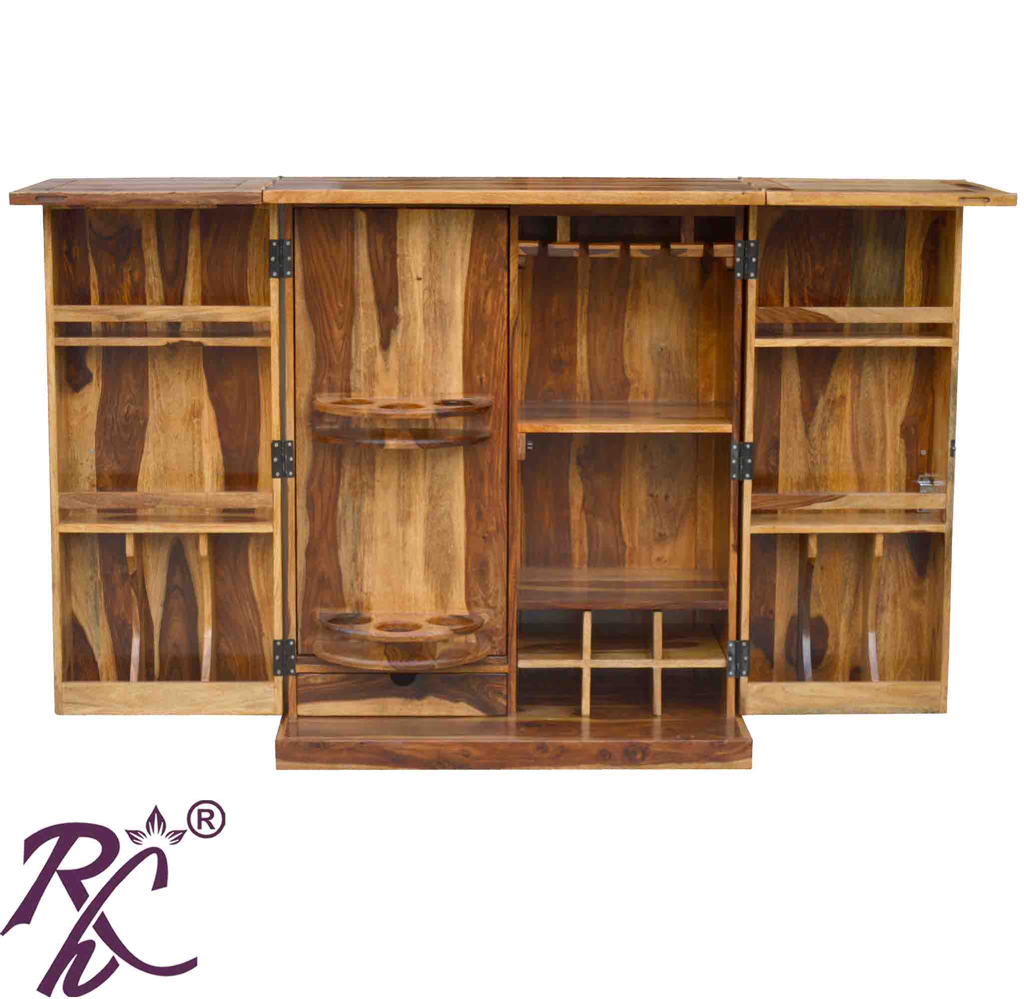 Solid Wood Royale Cadbury Door Design Bar Cabinet