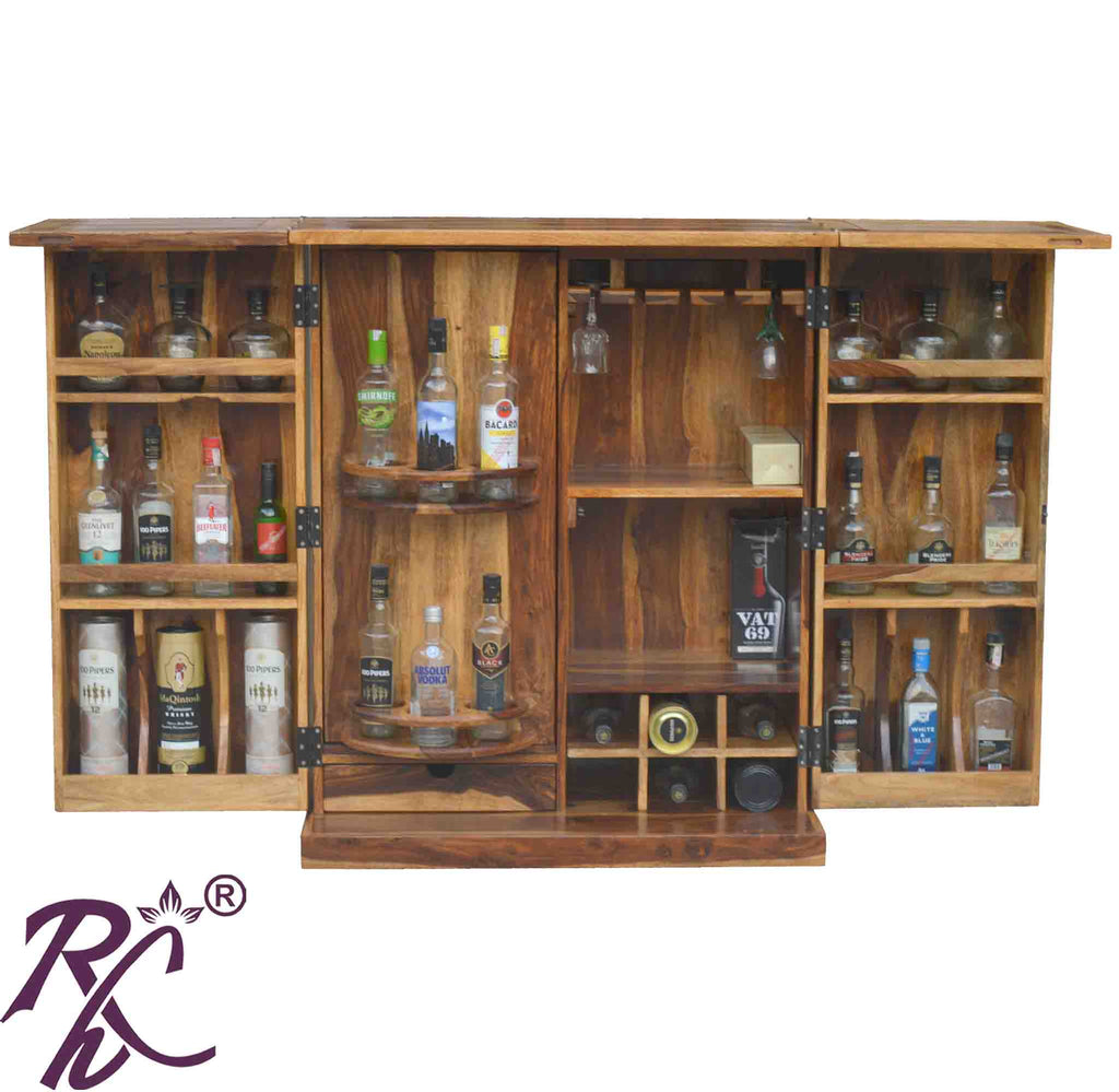 Solid Wood Royale Cadbury Door Design Bar Cabinet