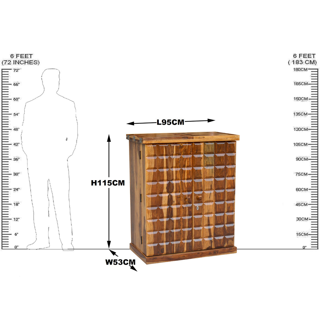 Solid Wood Royale Cadbury Door Design Bar Cabinet