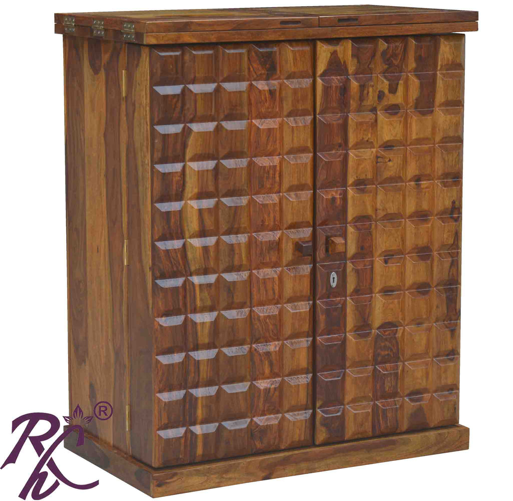 Solid Wood Royale Cadbury Door Design Bar Cabinet