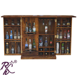 Solid Wood Royale Cadbury Door Design Bar Cabinet