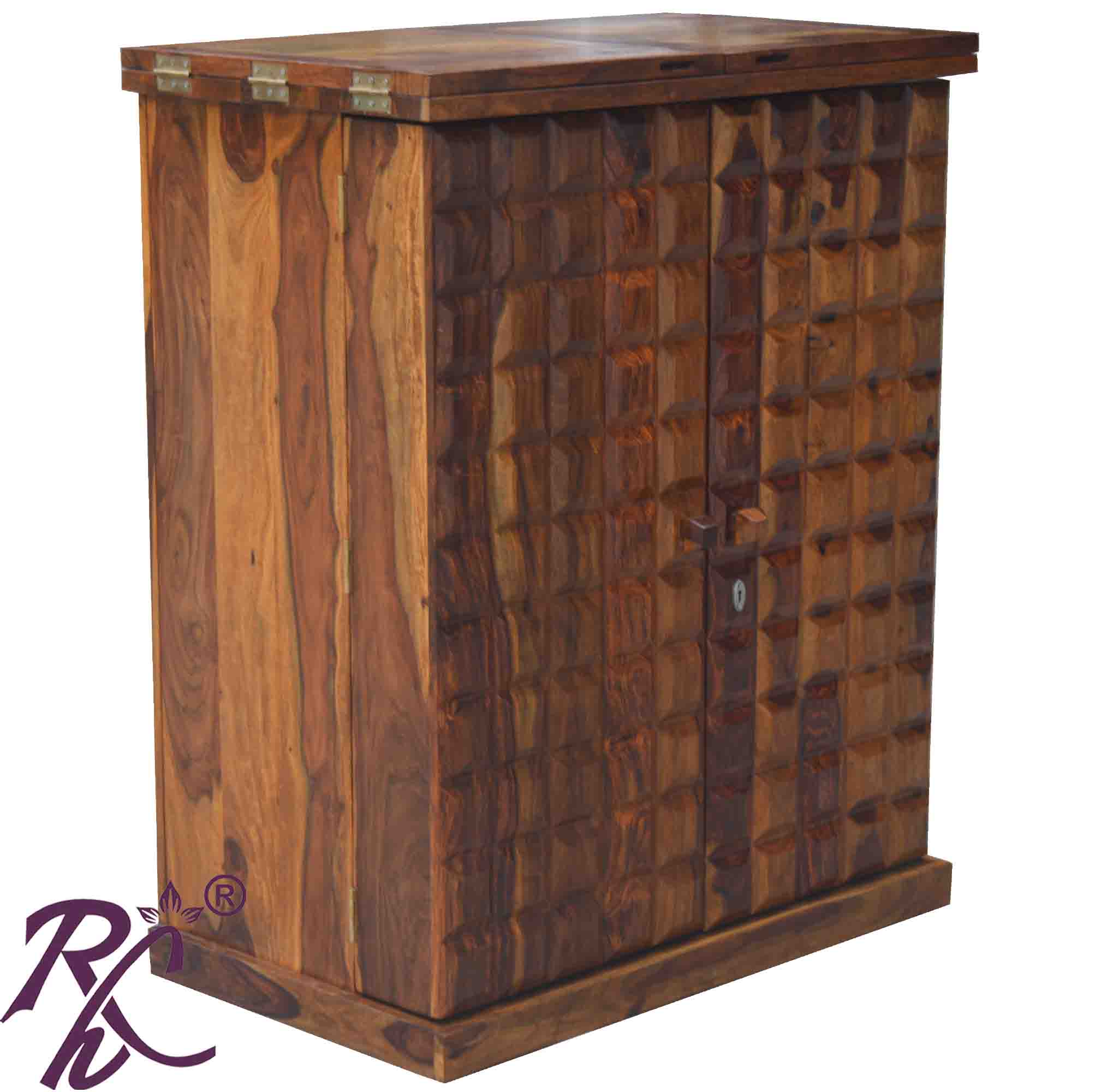 Solid Wood Royale Cadbury Door Design Bar Cabinet