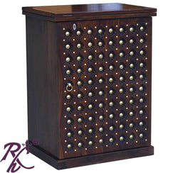 Solid Wooden Wood Bakhra Door Design Small Bar Cabinet