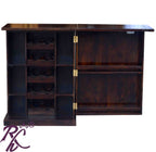 Solid Wooden Wood Bakhra Door Design Small Bar Cabinet