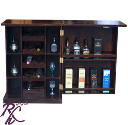 Solid Wooden Wood Bakhra Door Design Small Bar Cabinet