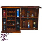 Solid Wooden Wood Bakhra Door Design Small One Door Bar Cabinet