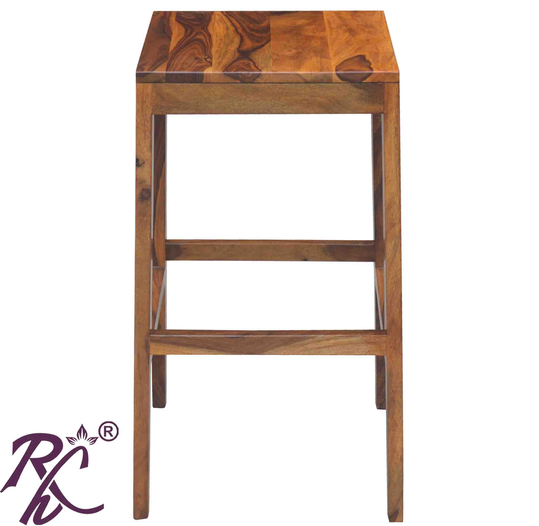 Solid Wood Bar Stool Wooden Top