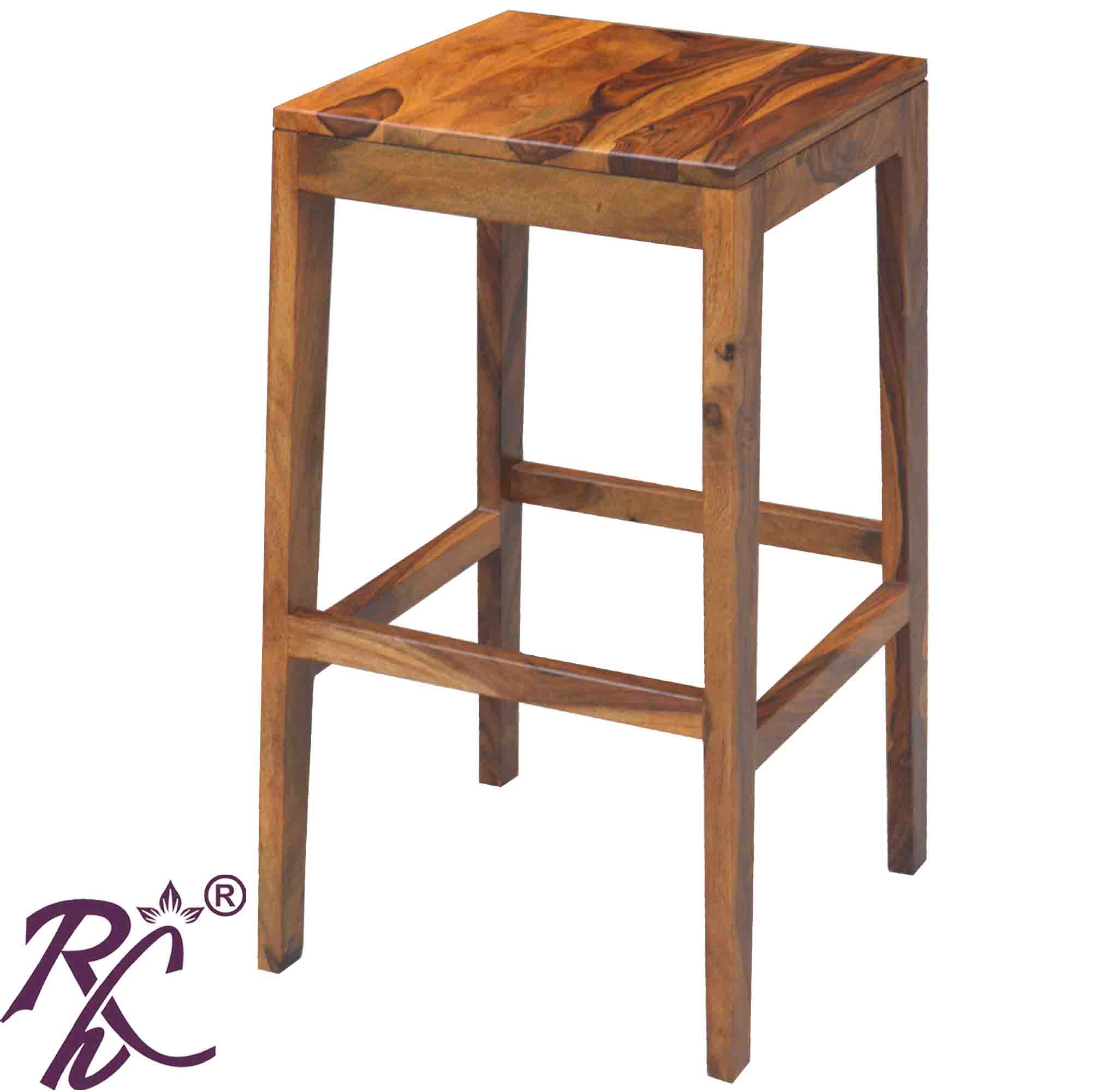 Solid Wood Bar Stool Wooden Top