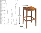 Solid Wood Bar Stool Wooden Top