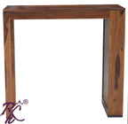 Solid Wood Bar Table Side Bottele Shelf