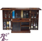 Solid Wood Small 2 Door Bar Cabinet